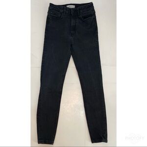 Zara Woman Premium Collection Black Faded Skinny Jeans Size 4